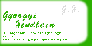 gyorgyi hendlein business card